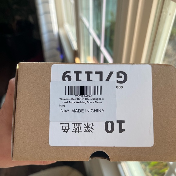 Navy Slingback Heels - Picture 2 of 5